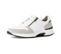 Sneaker GABOR ROLLINGSOFT, Herren, Gr. 9 (43), weiß, hellgrau, Schuhe Sneaker, Komfortschuh, Schnürschuh, Halbschuh im Materialmix, G-Weite (56624119-9) weiß, hellgrau