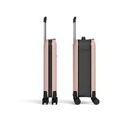 Rollink Vega 360 Faltbarer Koffer, groß, 104 l, 4,7 kg, Spinnrollen, TSA-Schloss, Polycarbonat, Polyester, Rose Smoke, Carry-on, Koffer