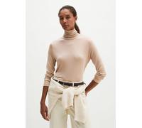 Langarmshirt MARC O'POLO "aus TENCEL™ Lyocell", Damen, Gr. XL, beige (chalky mauve), Obermaterial: 100% Lyocell, unifarben, Basic, regular fit, Babylock, Shirts Langarmshirt (31673910-XL) chalky mauve