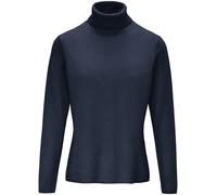 Rollkragen-Pullover aus Schurwolle und Kaschmir Peter Hahn blau 40