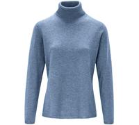 Rollkragen-Pullover aus Schurwolle und Kaschmir Peter Hahn blau 40