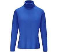 Rollkragen-Pullover aus Schurwolle und Kaschmir Peter Hahn blau 40