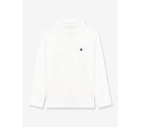 Rollkragen-Shirt Kinder PETIT BATEAU, Baumwolle weiß Gr. 140