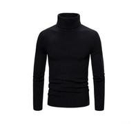 Rollkragen Sweater Herren Regular Passform L-3XL(Black XL) | für slim Fit Design, dehnbarer Stoff, Silhouette, ideal für Layering, zeitloser Look