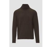 Regular Fit Rollkragenpullover aus Baumwolle mit gerippten Abschlüssen XXL men Dunkelbraun