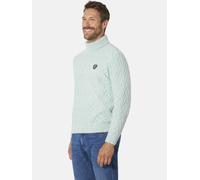 Rollkragenpullover BABISTA "Pullover NUVELA", Herren, Gr. M, blau (türkis melange), Pullover Rollkragenpullover (86291231-M) türkis melange
