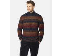 Rollkragenpullover BABISTA "Pullover VANNIGITO", Herren, Gr. M, rot (dunkelrot gestreift), Obermaterial: 50% Wolle mw. 50% Polyacryl PAN., Pullover Rollkragenpullover (19351702-M) dunkelrot gestreift