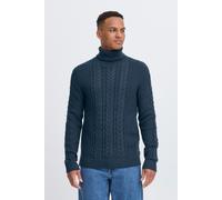 Stehkragenpullover BLEND "BHBASIM Roll", Herren, Gr. XL, cornstalk, Strick, Obermaterial: 50% Baumwolle, 47% Polyacryl, 3% Nylon, unifarben, regular fit normal, Rippbündchen, Pullover Stehkragenpullov