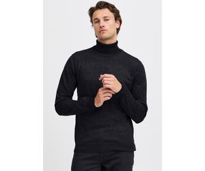 Rollkragenpullover BLEND "BHBRUTON roll neck knit", Herren, Gr. S, schwarz, Strick, Obermaterial: 100% Polyester, unifarben, regular fit normal, Rundhals, Rippbündchen, Pullover Rollkragenpullover (97