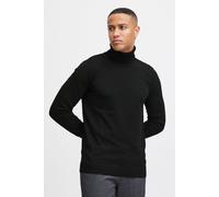 Rollkragenpullover BLEND "BHCarsten", Herren, Gr. S, schwarz, Feinstrick, 100% Polyester, meliert, regular fit, Pullover Rollkragenpullover, Stilvoller Strickpullover mit Rollkragen (10715724-S) schwa