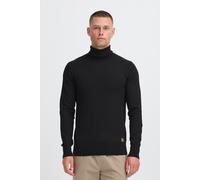 Rollkragenpullover BLEND "BHFibes", Herren, Gr. M, schwarz, Feinstrick, 70% Baumwolle (Recycled), 30% Polyester (Recycled), unifarben, normal normal, hoch geschlossener Ausschnitt, Pullover Rollkragen