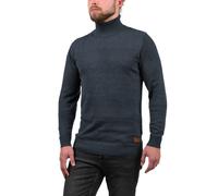 Rollkragenpullover BLEND "BHLatif", Herren, Gr. M, blau (navy), Feinstrick, 50% Baumwolle, 50% Polyacryl, unifarben, regular fit, ohne Ausschnitt, eingesetzt, Pullover, Feinstrick Pullover mit Rollkra