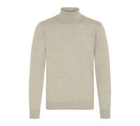 Rollkragenpullover BLEND "BHCarsten", Herren, Gr. XXL, weiß (bone weiß melange), Feinstrick, 100% Polyester, meliert, regular fit, Pullover, Stilvoller Strickpullover mit Rollkragen (65150704-XXL) bon