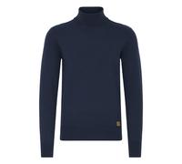 Rollkragenpullover BLEND "Rollkragenpullover BHFibes", Herren, Gr. XXL, blau (marineblaus), Obermaterial: 70% Baumwolle CO recyc.. 30% Polyester Pol. recyc.., Pullover Rollkragenpullover (85687832-XXL