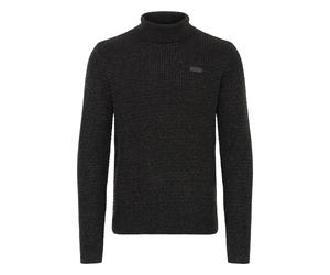 Rollkragenpullover BLEND "Rollkragenpullover BHMPatta", Herren, Gr. M, grau (charcoal mix), Obermaterial: 100% Polyacryl PAN., Pullover Rollkragenpullover (18741730-M) charcoal mix