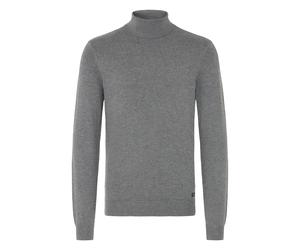 Rollkragenpullover BLEND "Rollkragenpullover BHMWEDAT", Herren, Gr. S, grau (pewter mix), Obermaterial: 78% Viskose CV. 22% Polyester PES., Pullover Rollkragenpullover (97510701-S) pewter mix