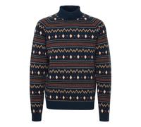 Rollkragenpullover BLEND "BHPullover", Herren, Gr. M, marineblaus, Grobstrick, 54% Polyester, 21% Polyacryl, 12% Nylon, 10% Wolle, 3% Elasthan, regular fit, Pullover, Stilvoller Basic Strickpullover m