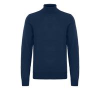 Rollkragenpullover BLEND "BHPullover", Herren, Gr. M, blau (marineblaus), Feinstrick, 85% Polyacryl, 15% Wolle, unifarben, regular fit, Pullover Rollkragenpullover, Stilvoller Strickpullover mit Rollk
