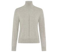 Rollkragenpullover BOSS ORANGE "Faghettini Premium Damenmode", Damen, Gr. L (40), light, pastel grau 056, Feinstrick, Obermaterial: 50% Baumwolle, 50% Schurwolle, unifarben, regular fit normal, hoch g