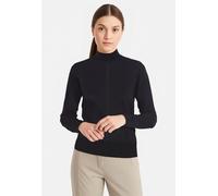 Rollkragenpullover BOSS ORANGE "Faghettini Premium Damenmode", Damen, Gr. M (38), dunkelblau 408, Feinstrick, Obermaterial: 50% Baumwolle, 50% Schurwolle, unifarben, regular fit normal, hoch geschloss