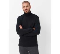 Rollkragenpullover BRAX "Style BENNO", Herren, Gr. S (48), schwarz, 98% Baumwolle, 2% Elasthan, Pullover Rollkragenpullover (89258263-S) schwarz