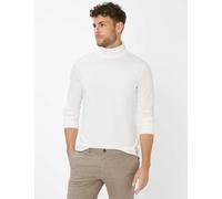 Rollkragenpullover BRAX "Style BENNO", Herren, Gr. XXXL (58/60), sanftes weiß, 98% Baumwolle, 2% Elasthan, Pullover Rollkragenpullover (70289363-XXXL) sanftes weiß