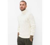 Rollkragenpullover BRAX "Style BRIAN", Herren, Gr. L (52), weiß (sanftes weiß), Strick, 50% Wolle, 35% Modal, 10% Polyamid, 5% Kaschmir, Pullover Rollkragenpullover (60561157-L) sanftes weiß