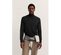 Rollkragenpullover BUGATTI "Regular Fit", Herren, Gr. 3XL, 280, dunkelgrau, 95% Baumwolle, 5% Kaschmir, unifarben, regular fit, ohne Ausschnitt, Rippbündchen, Pullover Rollkragenpullover, aus Baumwoll