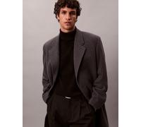 Rollkragenpullover CALVIN KLEIN "LS 100% MERINO T-NECK 14GG", Herren, Gr. L, schwarz, Strick, Obermaterial: 100% Wolle, unifarben, regular fit normal, Rundhals, eingesetzt gerader Abschluss, Pullover