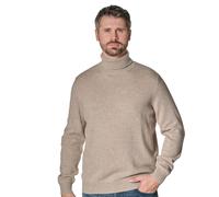 Rollkragenpullover CASAMODA "CASAMODA Rollkragenpullover uni", Herren, Gr. L, beige, 80% Wolle, 20% Nylon, Pullover Rollkragenpullover (95004728-L) beige