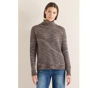 Rollkragenpullover CECIL, Damen, Gr. S (38), urban taupe melange, Web, 39% Baumwolle, 32% Polyester, 24% Polyacryl, 5% Nylon, unifarben, comfort fit normal, Bündchen, Pullover Rollkragenpullover, mit