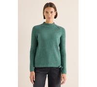 Rollkragenpullover CECIL, Damen, Gr. XL (44), grün (jewel grün melange), Web, 37% Baumwolle, 34% Polyacryl, 26% Polyester, 3% Elasthan, unifarben, comfort fit normal, Rundhals, normaler Saum, Pullover