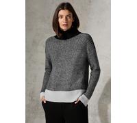 Cecil Damen Mouliné Pullover in Schwarz, Gr: XL