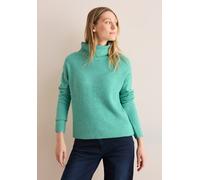 Rollkragenpullover CECIL, Damen, Gr. XL44, grün (aventurine grün melange), Web, 37% Baumwolle, 34% Polyacryl, 26% Polyester, 3% Elasthan, unifarben, gerade normal, hoch geschlossener Ausschnitt, Bündc