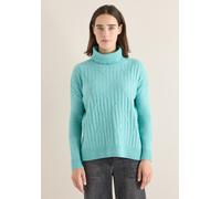 Cecil - Struktur Rollkragenpullover blau - Gr. - XS