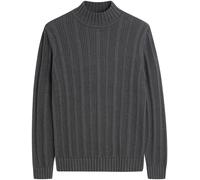 Rollkragenpullover CINQUE "CIMENSOR", Herren, Gr. M, grau (anthrazit), Strick, Obermaterial: 100% Baumwolle, unifarben, slim fit, Strickbündchen, Pullover Rollkragenpullover, mit Strickbündchen (55391