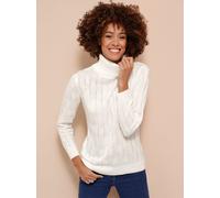 Rollkragenpullover CLASSIC BASICS "Rollkragen-Pullover", Damen, Gr. 40, beige (ecru), 100% Polyacryl, unifarben, Pullover Rollkragenpullover (64405250-40) ecru
