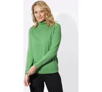 Rollkragenpullover CLASSIC BASICS "Rollkragen-Pullover", Damen, Gr. 44, grün (apfel), 100% Baumwolle, unifarben, Pullover Rollkragenpullover (68925641-44) apfel