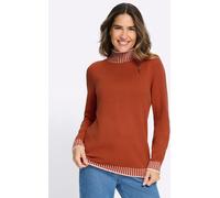 Rollkragenpullover CLASSIC BASICS "Rollkragen-Pullover", Damen, Gr. 46, rostrot, 100% Polyacryl, gemustert, Pullover Rollkragenpullover (63084207-46) rostrot