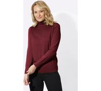 Rollkragenpullover CLASSIC BASICS "Rollkragen-Pullover", Damen, Gr. 46, rot (burgund), 100% Baumwolle, unifarben, Pullover Rollkragenpullover (88585345-46) burgund