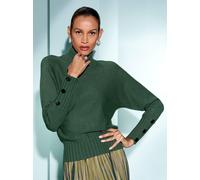Rollkragenpullover CREATION L "Modal-Polyamid-Pullover", Damen, Gr. 40, grün (moos), 50% Polyamid, 25% Modal, 25% Viskose, unifarben, Pullover Rollkragenpullover (63827645-40) moos