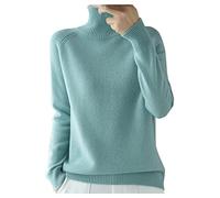 Rollkragenpullover Damen Baumwolle | Langarmshirt Damen Elegant: Strickpullover Elegant Winterpullover Weich Damenpullover Kaschmir Große Größen Sweatshirt Wollpullover Kurzpullover Winter Sweater