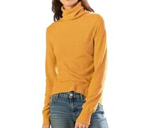 Rollkragenpullover Damen Baumwolle Thermo Langarmshirt Einfarbig Strickpullover Herbst Winter Merinowolle Pullover Slim Fit Warm Unterhemd Bequem Atmungsaktiv Unterbekleidung Rollkragen Strickpulli