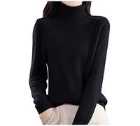 Rollkragenpullover Damen, Pullover Für Damen Warm Oversized Strickpullover Rollkragen Pullover Stricken Pulli Grobstrickpullover Langarm Oberteile Casual Einfarbig Jumper Sweater Turtle Neck Tops