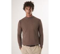 Rollkragenpullover FELIX HARDY "Halber Rollkragenpullover", Herren, Gr. XXL, braun, 100% Baumwolle, Pullover Rollkragenpullover (94437011-XXL) braun