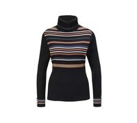 Rollkragenpullover GOLDNER "Kurzgröße Figurschmeichelnder Rollkragenpullover", Damen, Gr. 24, bunt (bunt, geringelt), Obermaterial: 49% Polyacryl PAN. 27% Viskose CV. 22% Baumwolle CO. 2% metallisiert