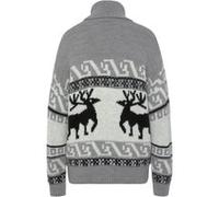 Rollkragenpullover grau-schwarz-creme 44/46
