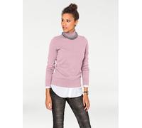 Rollkragenpullover HEINE "Rollkragen-Pullover", Damen, Gr. 36, rosa (rosé), 100% Baumwolle, unifarben, Pullover Rollkragenpullover (57498928-36) rosé