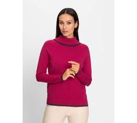 Rollkragenpullover HEINE "Rollkragen-Pullover", Damen, Gr. 40, grau (pink, anthrazit), 70% Viskose, 30% Polyamid, unifarben, Pullover Rollkragenpullover (10456553-40) pink, anthrazit