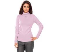 Rollkragenpullover HEINE "Rollkragen-Pullover", Damen, Gr. 40, rosa (rosé), 45% Viskose, 27% Baumwolle, 25% Polyamid, 3% Kaschmir, unifarben, Pullover Rollkragenpullover (95097502-40) rosé